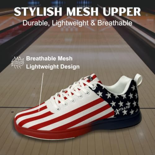 Image of Pyramid Men's Path Lite Seamless Mesh Bowling Shoes - Lightweight Seamless Design, Athletic Fit, Breathable Knit Upper, Universal Slide Soles