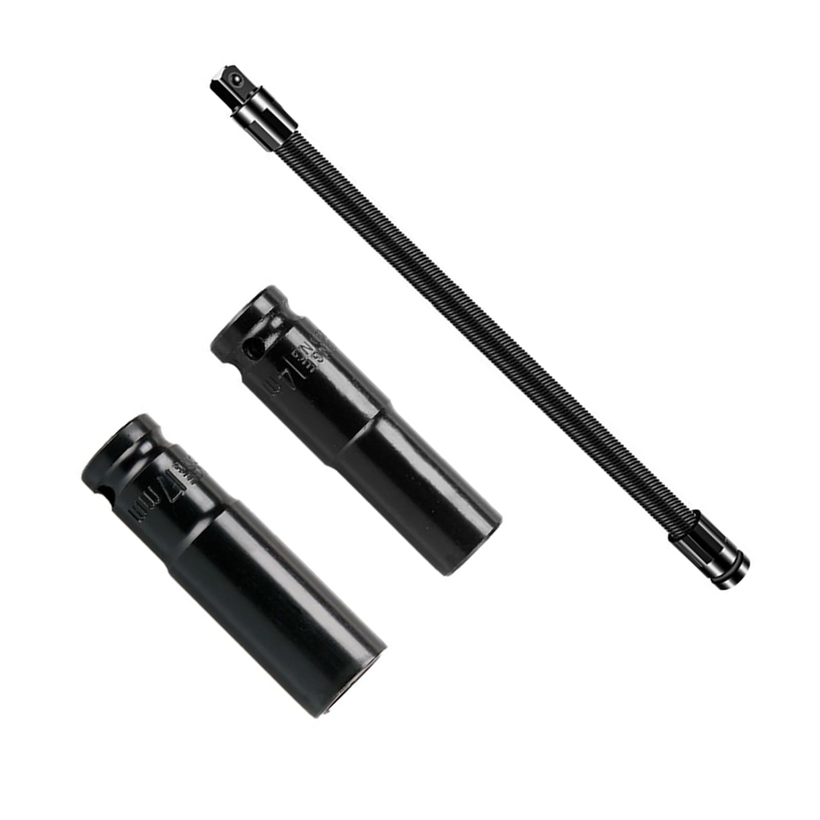WEILWH Carbon Steel Flexible Extension Rod and 14Mm/17Mm Socket Set For Electric And Manual Wrench for Professional Mechanics