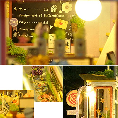 Diy 2-Layer Gardening House Model Rooftop Sunshine Botanical Garden Flower House Diy Wooden Green House Flower Shop Doll House Kit Craft Gift Puzzle Toys #TOP7