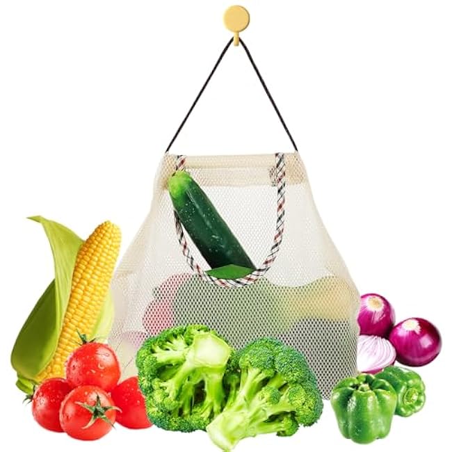 2 Pack Mesh Bags Hanging Storage