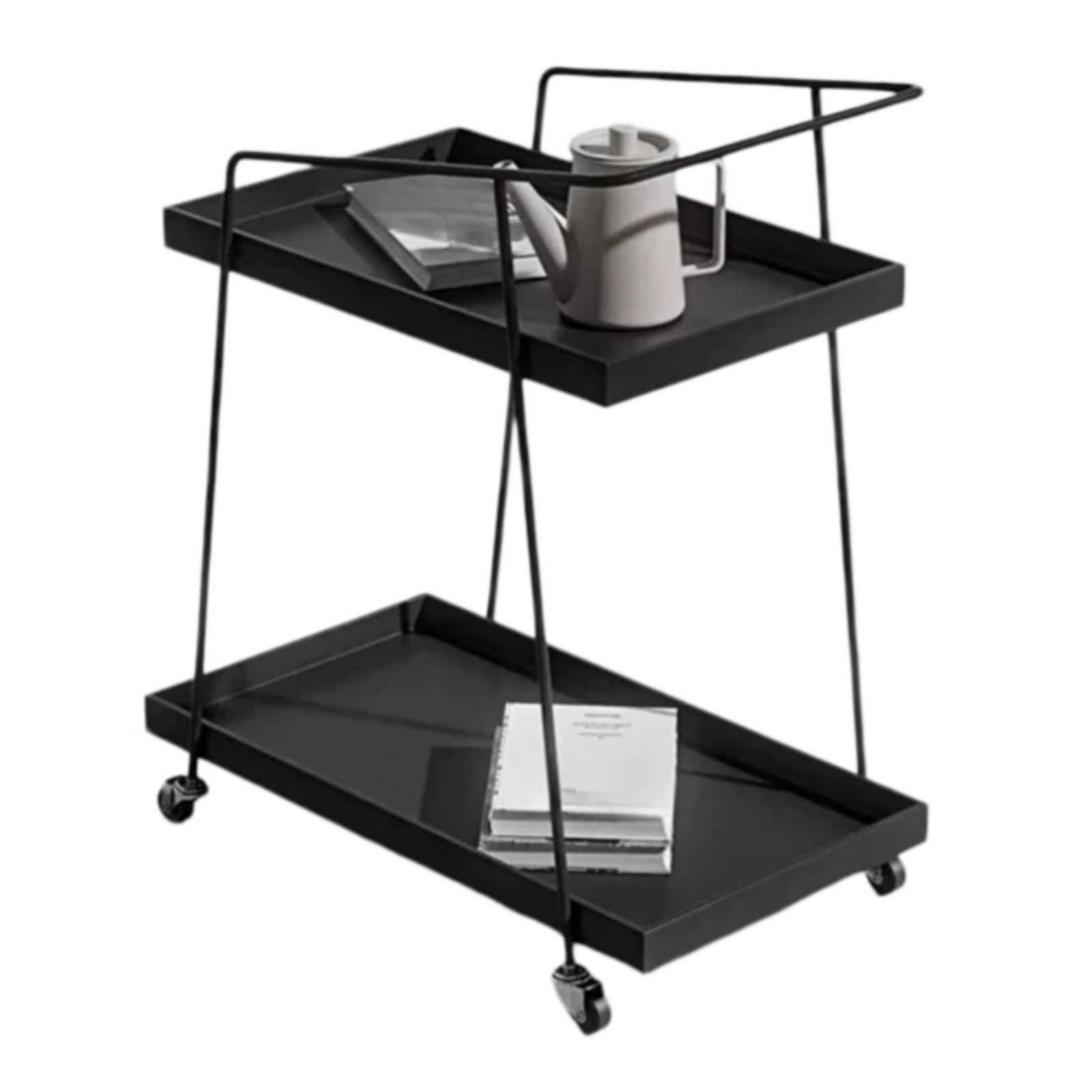 FZL02068LM Kitchen Trolley Rolling Beverage and Food Service Cart Mobile Utility Trolley for Restaurant & Home