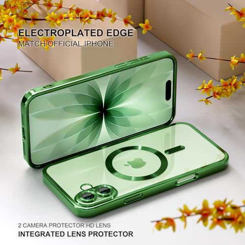 Image of Misea Magnetic for iPhone 17 Case Compatible with MagSafe Green