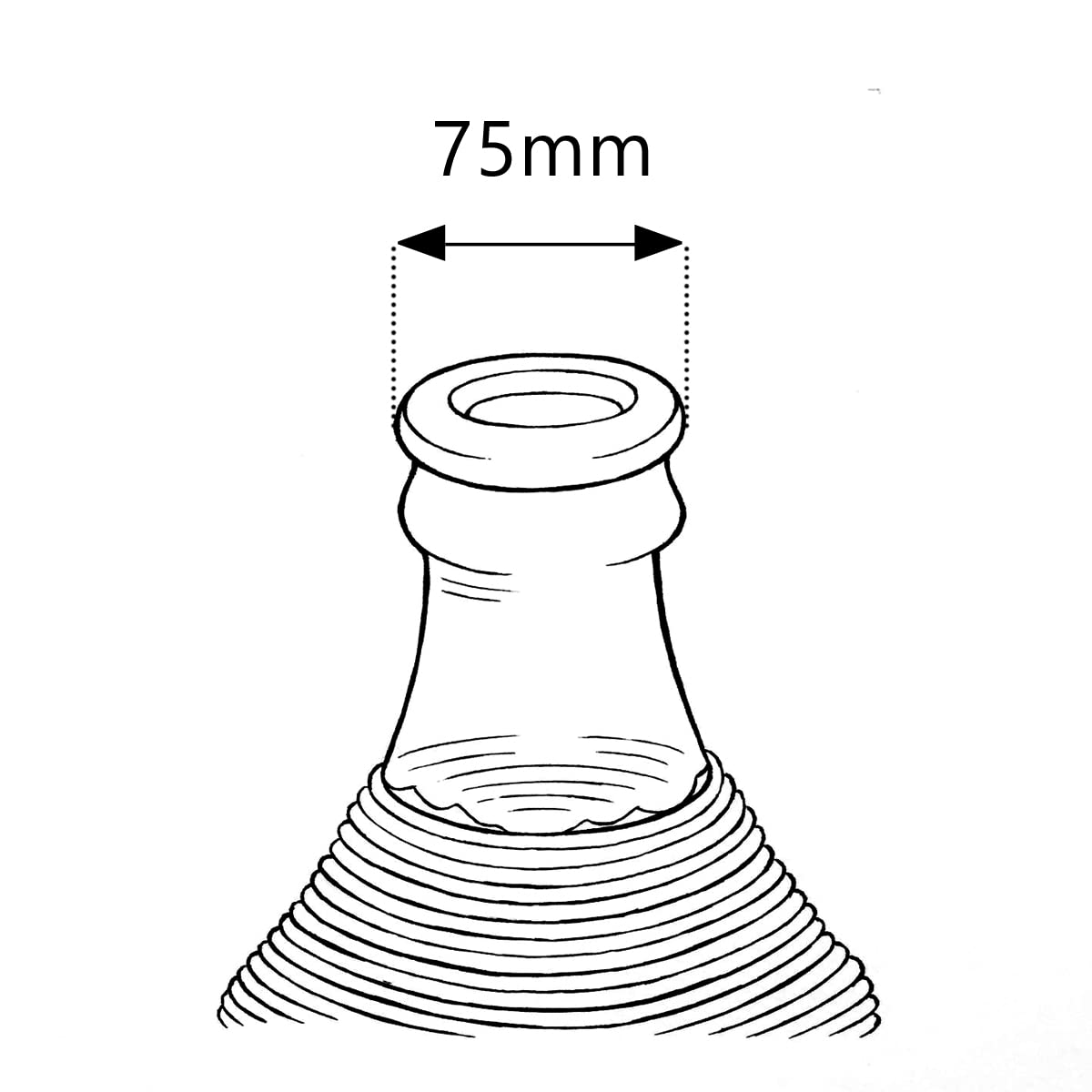 Demijohn (Diametro tappo 75mm) | Trasforma damigiane e bottiglioni in lampade in 30 secondi. Adatto principalmente a damigiane da 54 lt.