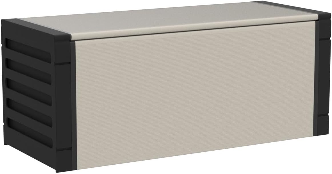 Storage Box for Separated Collection in PVC and PP Resin, Easy to Assemble, Durable, Suitable for Indoor and Outdoor Environments, 85L x 34W x 38H cm, Grey