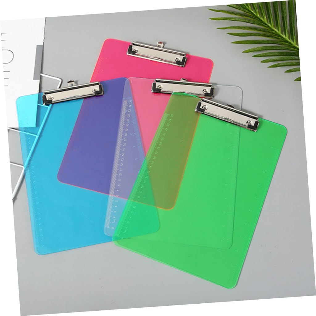 TEHAUX 4pièces Porte-documents Tableaux Écriture Colorés Lot pour Maison Bureau Pinces à Documents Incluses