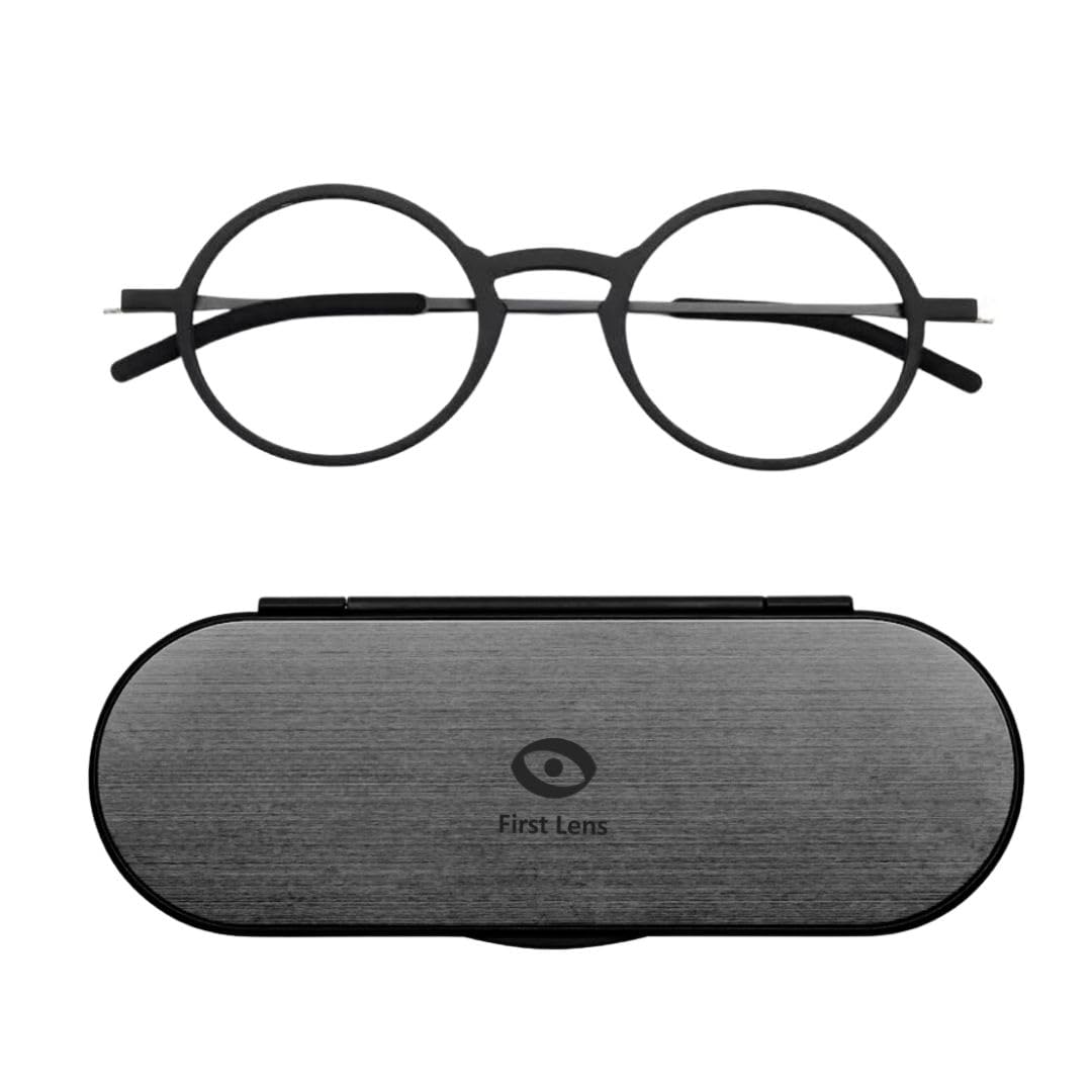First Lens Slim Roundable Blue Block Reading Glasses