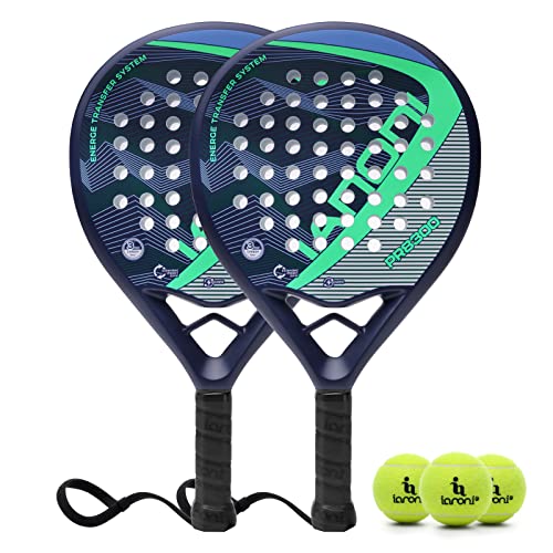 Image of Padel Racket Carbon Fiber Surface with EVA Memory Flex Foam Core Lightweight Padel Racquet
