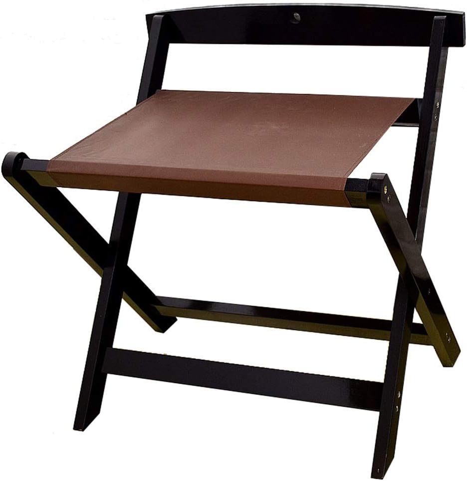 Foldable Solid Wood Luggage Rack Hotel Room Household Luggage Rack with Backrest (Multiple Colors Available) (Color : B) (C)