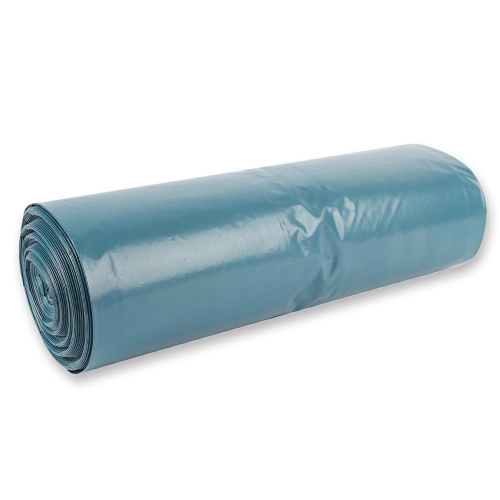 80 Stück, Abfallsäcke, FRANZ MENSCH, 120 x 90cm, blau, LDPE, 80my, reißfest | Premium, Rolle, Müllsäcke, Müllbeutel, Mülltüten, Hausmüll, Abfallbeutel, trash bags, Abfallentsorgung, Gewerbe