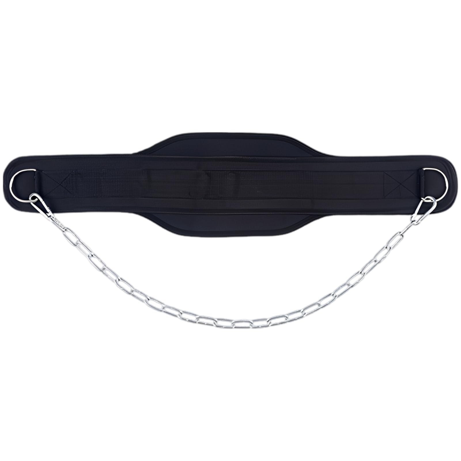 Gewichthebergürtel mit 35,4 in / 90 cm Kette, Fitness-Dip-Gürtel für Klimmzüge, doppellagiger Gym-Gewichtsgürtel, D-Ring für schnelles Anbringen, Krafttraining-Gürtel