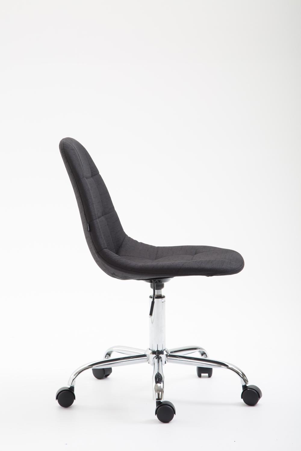 CLP Sedia Ufficio Reims In Stoffa I Sedia Lavoro Con Ruote I Poltroncina Design Imbottita E Trapuntata Colore:nero