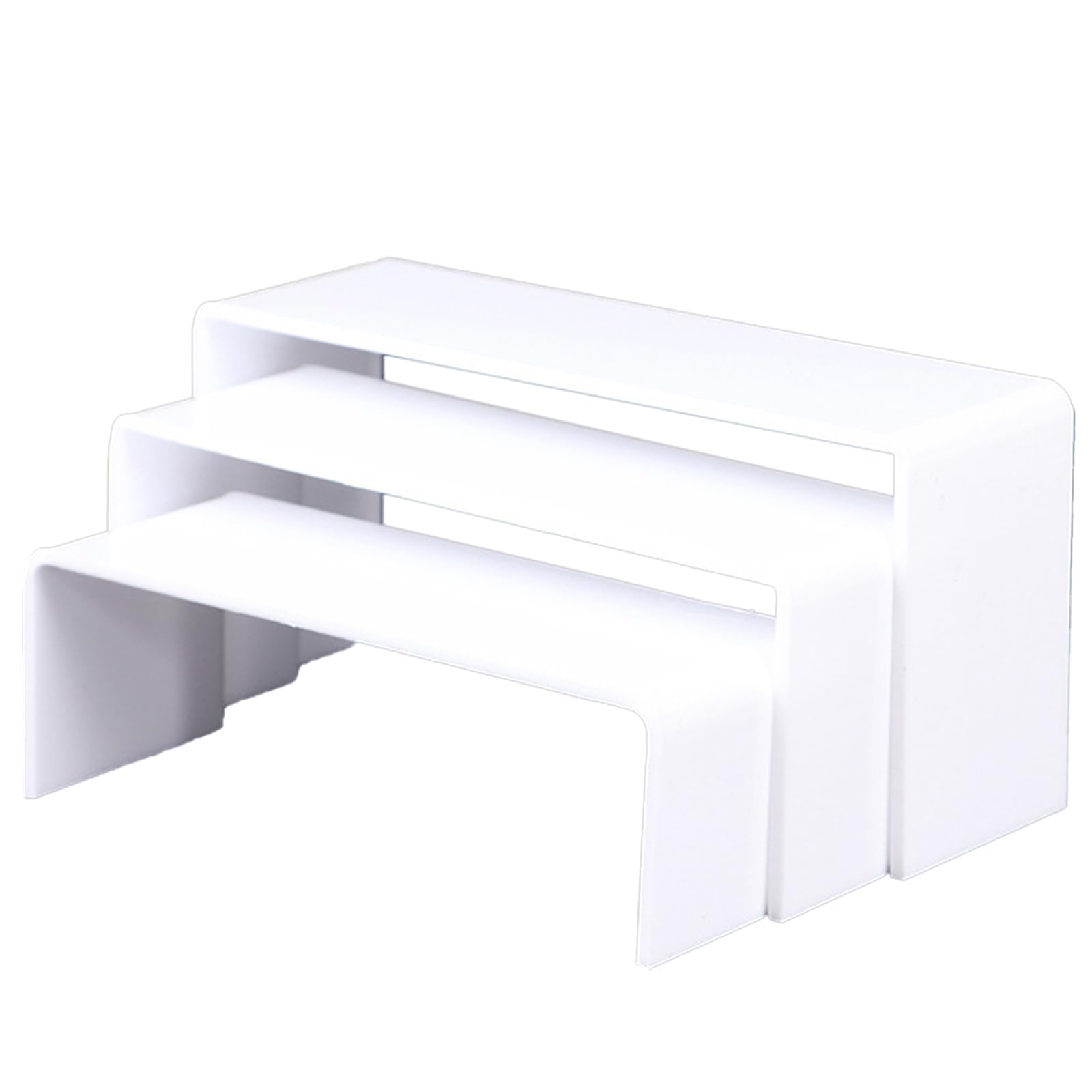 Tsophreniq Of 3 Acrylic Jewelry Display Stands Shelves Stylish and Presenting Holder Storage Organizer Rack Vendors