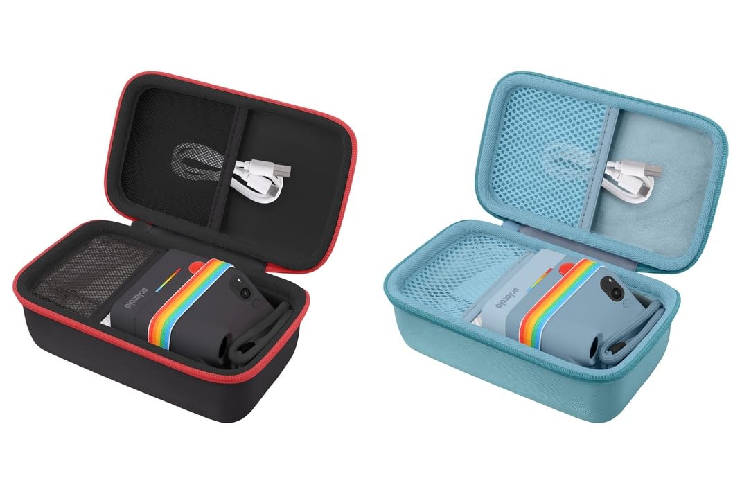 Khanka Custodia per Polaroid Go Gen 3/Gen 2/Go Mini - Nero + Blu