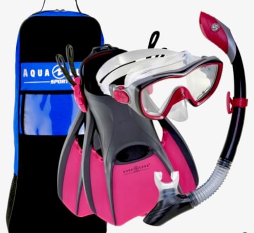 Kit de plongée snorkeling avec palmes ajustables masque étanche et tuba de natation