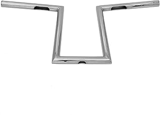 Chrome Universal Motorcycle Drag 10 Rise 1" Ape Hanger 25mm Z-Bar Handlebar Fit for Harley Sportster Touring Softail