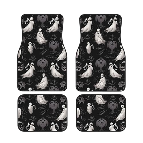 Tapis de sol de voiture robustes universels Halloween lot de 4 pour protection avant et arrière