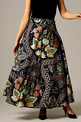 Image of Ravaiyaa - Attitude is everything Cotton Hand Block Floral Printed Wrap Around Women's Free Size Skirt Rapron