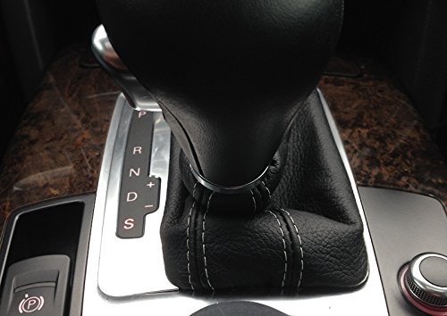 RedlineGoods Shift Boot - Direct Shift Gearbox Compatible with Audi A4 2008-16. Tailor Made - not Universal. Genuine top-Grade Italian Tan Leather with Black Thread