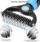 Dematting Comb for Dogs and Cats, Double Sided Hair Shedding and Dematting | Undercoat Rake Comb for Dogs, Pet Grooming Brush, Removes Knots & Tangled Hair for Medium Large Dogs and Cats
