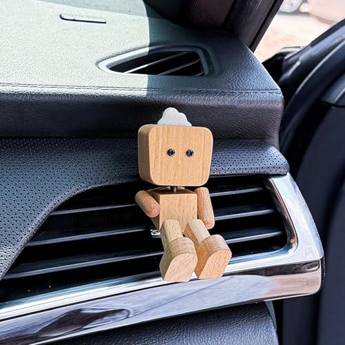 Diffuseur de voiture robot en bois pour climatisation et grille d'aération