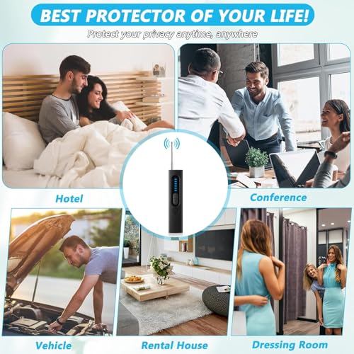 Image of Luteti Hidden Camera Detectors, Bug Spy Camera Finder, Infrared RF GPS Tracker Listening Devices Anti-Spy Detector with Viewfinder, 6 Modes & 5 Levels Sensitivity for Travel Hotel Office Bathroom