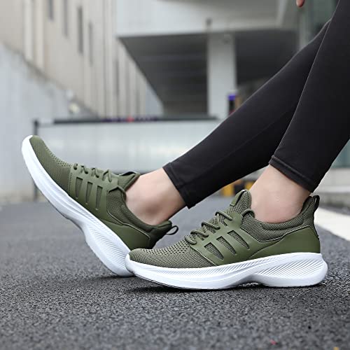 Image of Casbeam Mens Running Shoes Comfortable Lightweight Breathable Walking Shoes Lace-up Shoes Mesh Workout Casual Sports Shoes