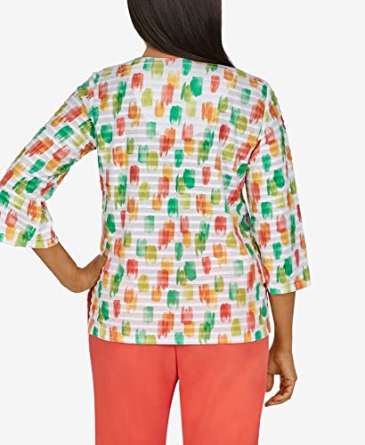 Haut tropical multicolore avec mini volants romantiques - 6