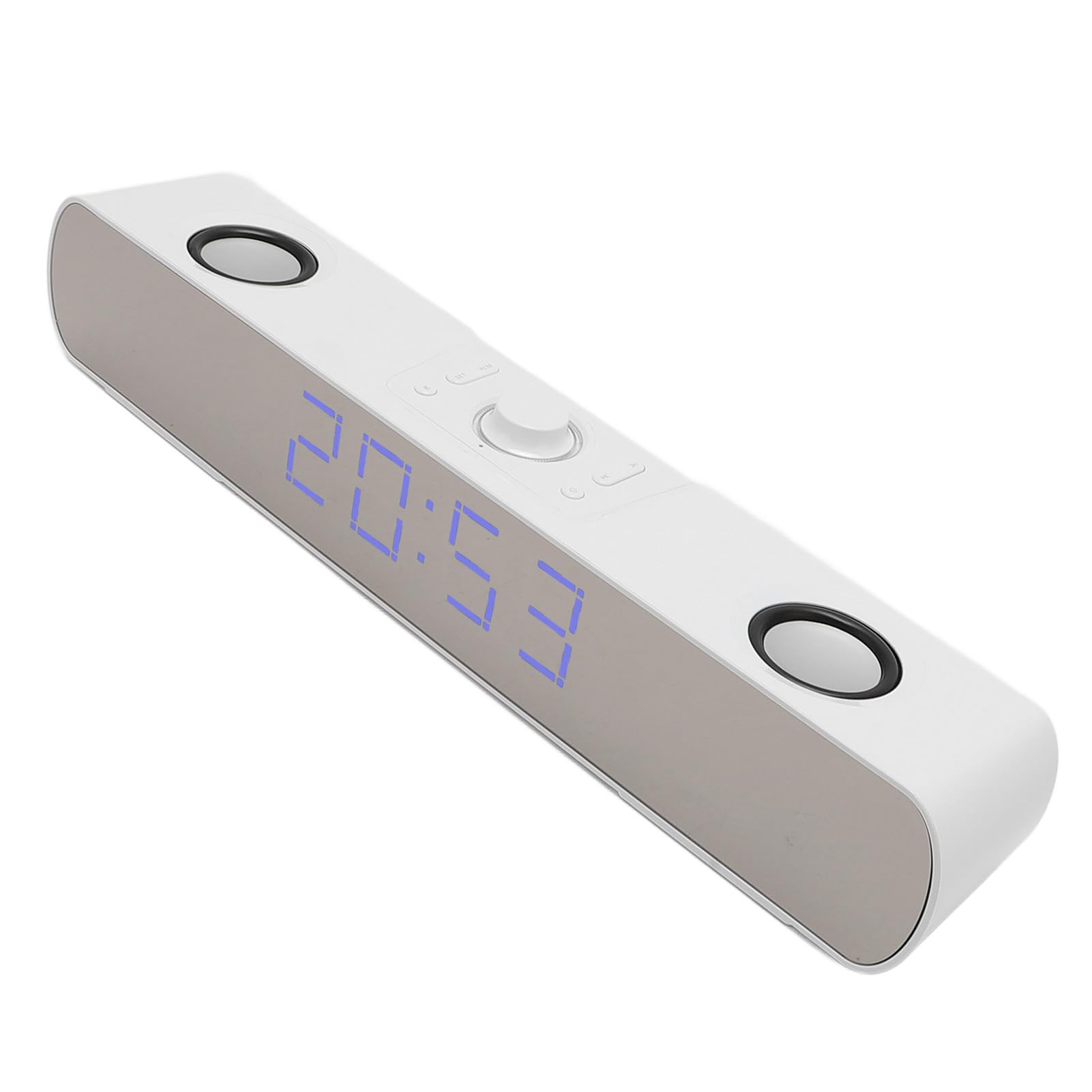 Głośnik Komputerowy Bluetooth, Przenośny Głośnik Stereo HiFi do Komputera PC z Budzikiem, Radio FM, Subwoofer, Głośnik Komputerowy Aux in 3,5 Mm do Komputera Stacjonarnego,