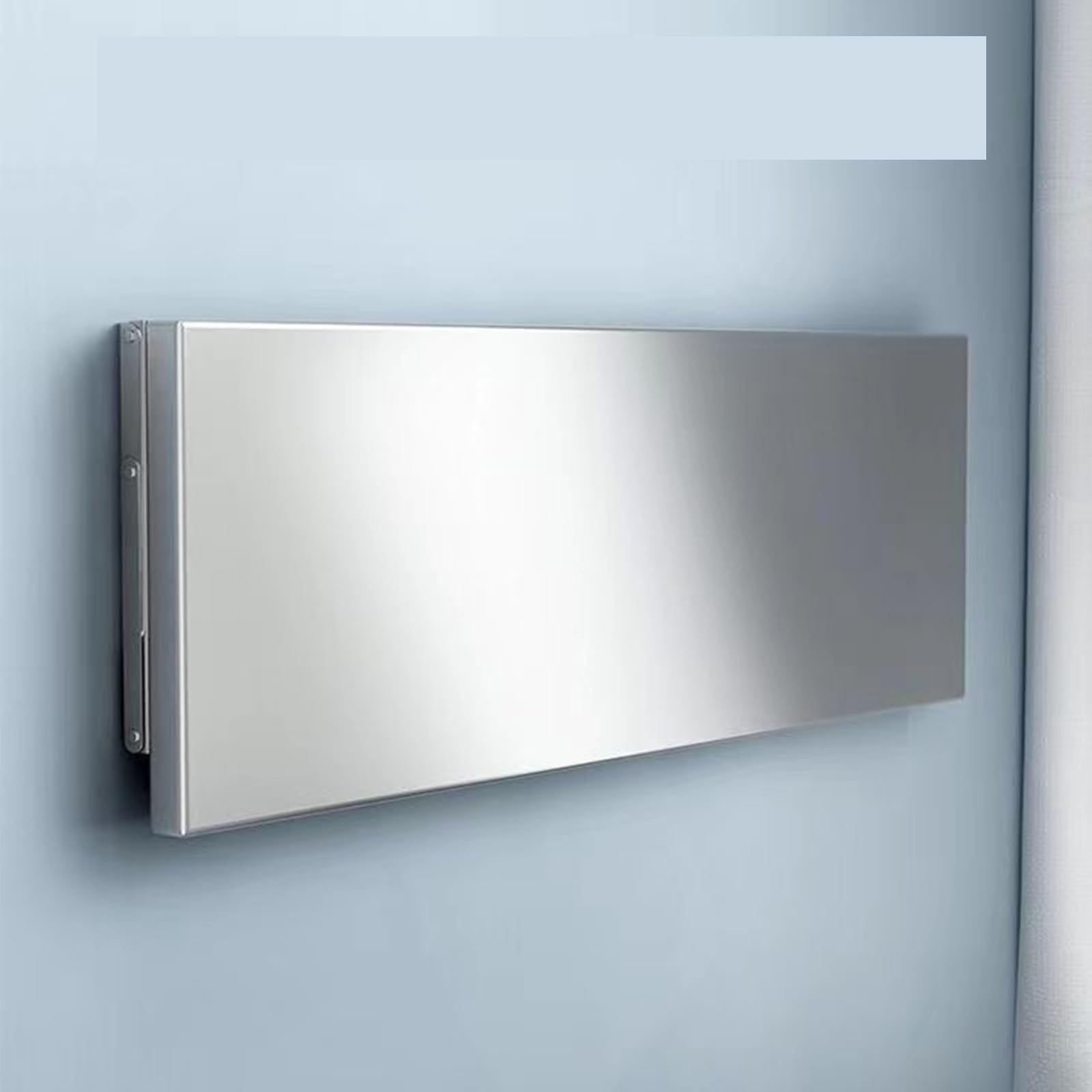 inless stalowy składany stół naścienny 120 x 35 cm – oszczędność miejsca półka kuchenna na balkon, łazienkę i pralnię, śliski i wszechstronny design