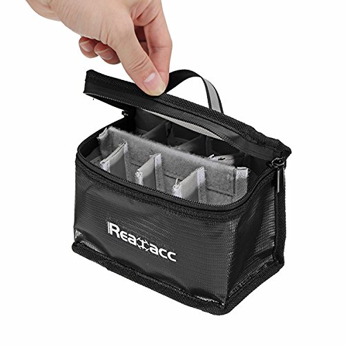 KINGDUORealacc Fireproof Waterproof Lipo Battery Safety Bag(155X115X90Mm) With Luminous Handle