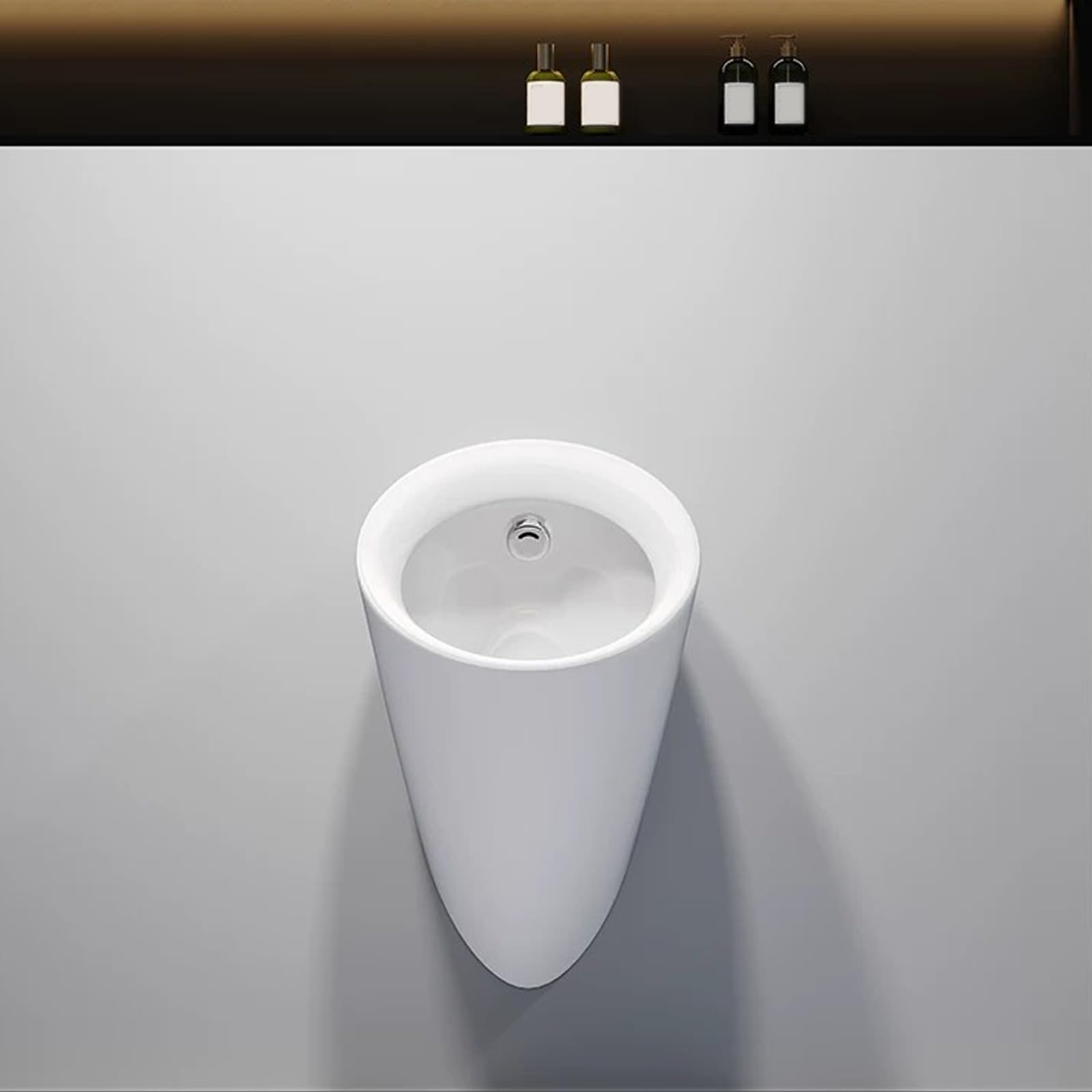 Eiwitany Wall-mounted Men's Ceramic Urinal with Touchless Infrared Sensor, Featuring Intelligent Flushing for Home and Commercial Use.