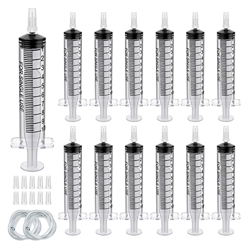 10ml Esteril Jeringa de Plastico Sin Aguja con Tapa, 30Pack Jeringa Desechable, Herramientas de Medición Dispensación de Jeringa para Laboratorios de Mascota,Perfumes,Lubricantes,Sellantes(10ml)
