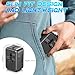 URJD Universal Travel Adapter with (Type C+USB) 2 USB Ports & AC Outlet, International Plug Adapter Converter, Type C/A/G/I All in One Wall Charger Worldwide Travel Adaptor for US to EU UK AUS Asia