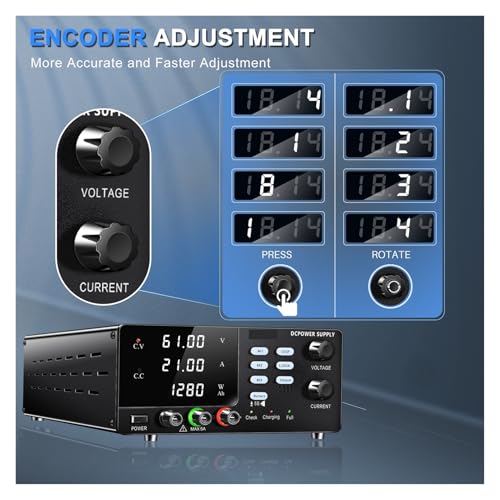 Alimentation de charge de batterie 12V-60V réglable haute puissance 20A