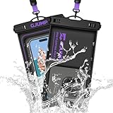 GJUMP Paquete de 2 bolsas impermeables para teléfono, hasta 8.3 pulgadas, IP68, bolsa seca para teléfono celular, compatible con iPhone 16, 15, 14, 13 Pro Max, Samsung Galaxy, esencial para crucero en