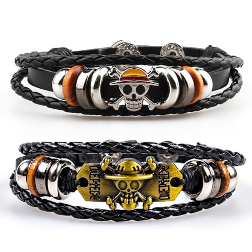 NHPY 2 Piezas One Piece Pulseras,One Piece Merch Pulseras