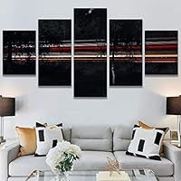 SIGNWIN 5 Panel Canvas Wall Art Light Exposure for Home Decorations Ready to Hang - 60
