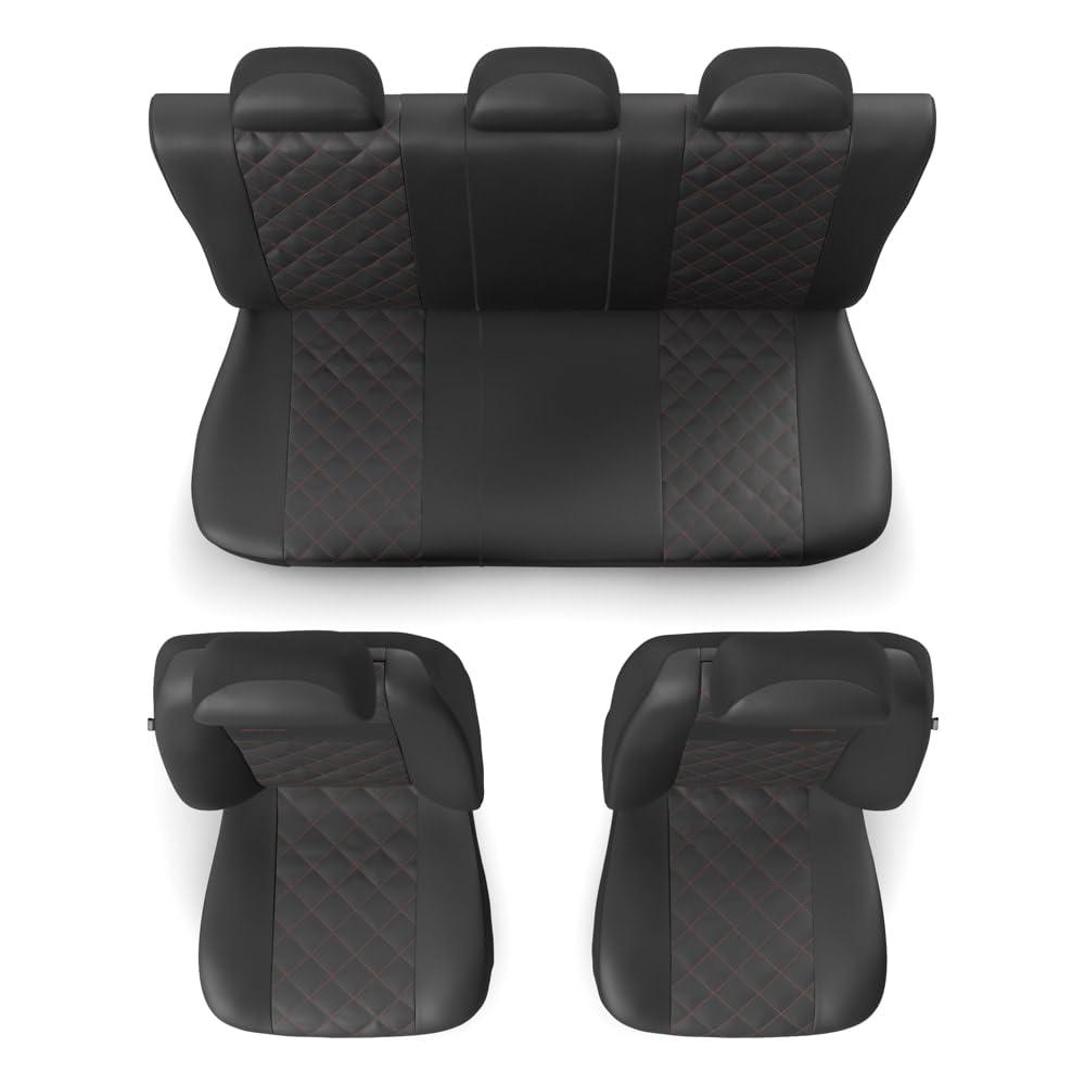 Mossa Fundas Asientos Coche aptas para Ford Focus I II III IV 1998-. PRF-RD | Hatchback, Cabrio, Familiar, Berlina, Furgoneta