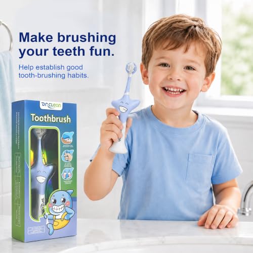 DR.CLEAN 3 Sided Toothbrush for Kids Ages 2-12, Soft Toddler Training Toothbrush with Patented Starfish Easy-Grip Handle, Triple-Sided 45° Brush Head, Gentle Bristles for Teeth and Gums - image 4