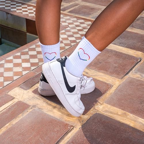 Made by Nami 3 Pairs of Pride Socks for All Genders Rainbow Socks LGBTQ Accessories for Pride Month Festival and Parade3