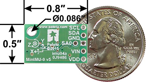 Pololu MinIMU-9 v5 Gyro, Accelerometer, and Compass (LSM6DS33 and LIS3MDL Carrier) (Item: 2738) - Thumbnail 2