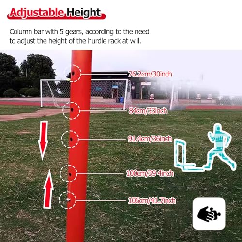 Ostacoli di velocità regolabili per allenamento di agilità, attrezzatura da allenamento per calcio per allenamento indoor outdoor, set di 6