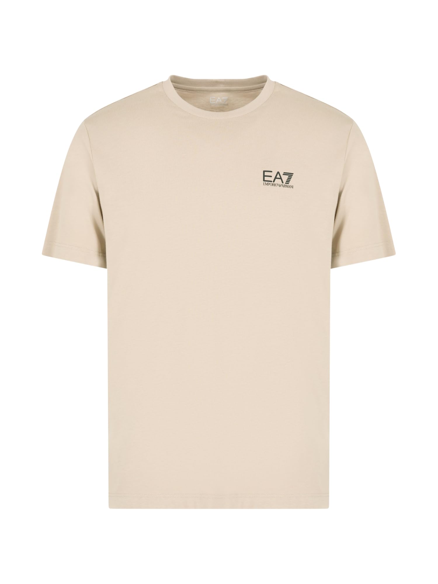 Emporio Armani Men's Cobblestone Brown Ea7 Core Identity Short Sleeve T-Shirt In Pima Cotton, 8Npt25, X-Large
