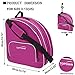 TOPOWN Ice Skate Bag for Men & Women - Premium Roller Skate Bag in Black & Rose Red