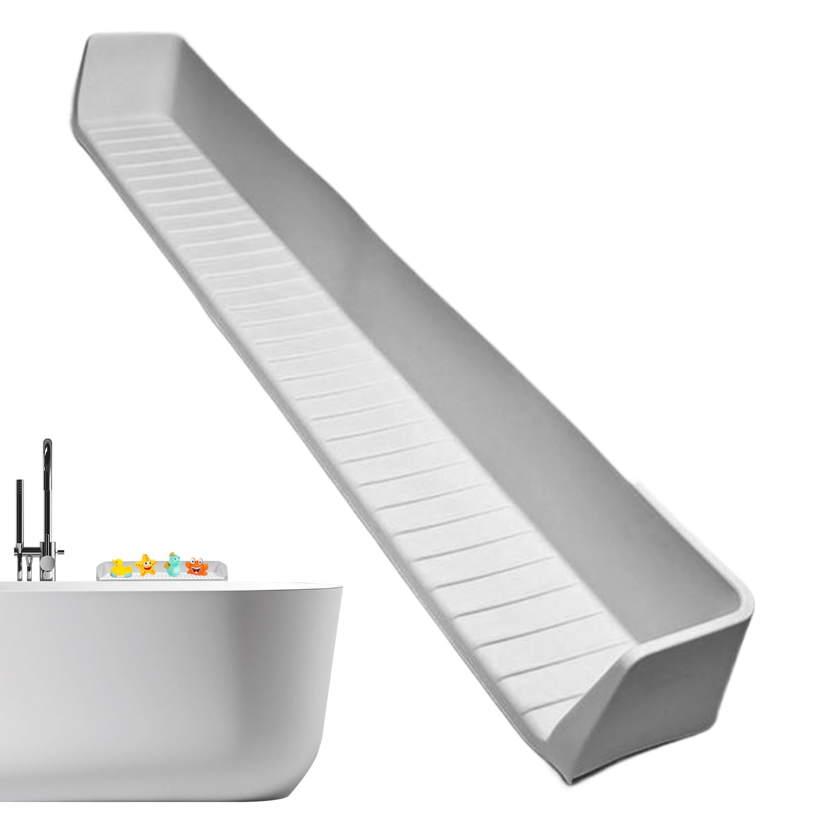 Paraspruzzi Vasca Con Ventose In Silicone Bordo Vasca Protezione | Organizzatore per Badanti Asili Bagno Casa Doccia