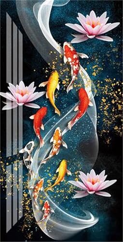 Diamond Painting Koi Rouge 80x220cm | Broderie Diamant Carré Grand Format