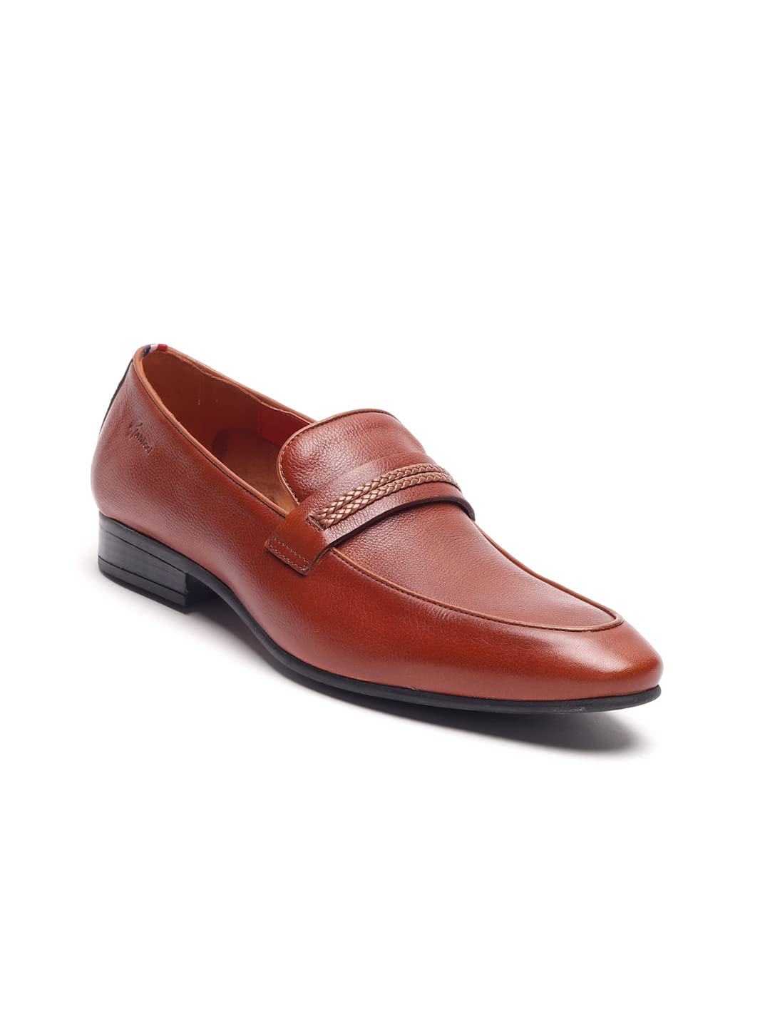 GABICCI Formal Loafers (Size 40) Tan Milled Leather Office Wear Shoes for Men, Slip On, TPR Sole, Rounded Tip, Stacked Heel (UK Size 6) Coleman (B0C176VMSM) Amazon Price History, Amazon Price Tracker