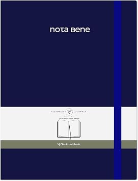 Victoria's Journals Nota Bene Classic Sert Kapak Defter (Lacivert, 19x25 cm)