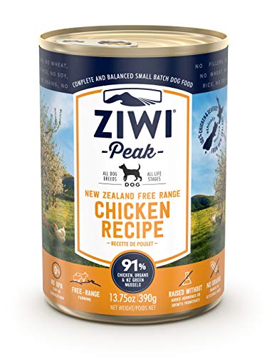 ZIWI Peak Canned Wet Dog Food  All Natural, High Protein, Grain Free, Limited Ingredient, with Superfoods (Chicken, Case of 12, 6.5oz Cans)