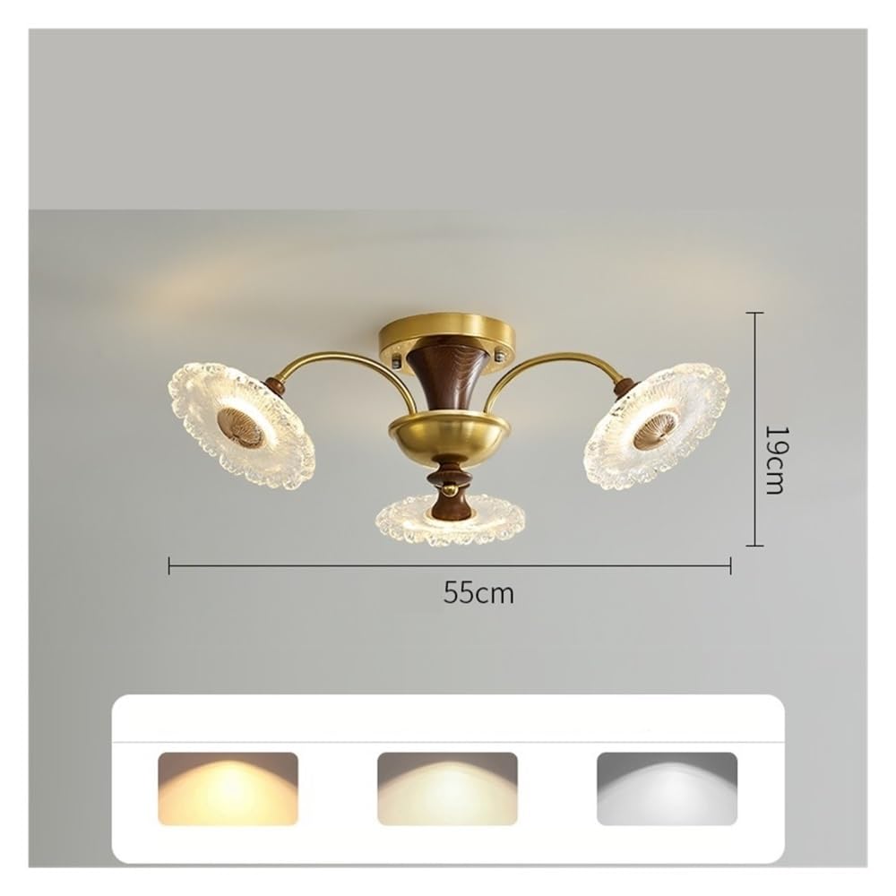 Lampa sufitowa Drewniana lampa sufitowa do salonu, balkonu, w stylu retro, w stylu francuskim, średniowiecznym